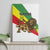 Ethiopia Canvas Wall Art Lion Of Judah Emblem With Cross - Wonder Print Shop