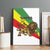 Ethiopia Canvas Wall Art Lion Of Judah Emblem With Cross - Wonder Print Shop