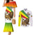 Ethiopia Couples Matching Mermaid Dress and Long Sleeve Button Shirt Lion Of Judah Emblem With Cross