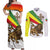 Ethiopia Couples Matching Off Shoulder Maxi Dress and Long Sleeve Button Shirt Lion Of Judah Emblem With Cross - Wonder Print Shop