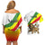 Ethiopia Couples Matching Off Shoulder Short Dress and Hawaiian Shirt Lion Of Judah Emblem With Cross