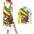 Ethiopia Couples Matching Summer Maxi Dress and Long Sleeve Button Shirt Lion Of Judah Emblem With Cross - Wonder Print Shop