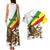 Ethiopia Couples Matching Tank Maxi Dress and Hawaiian Shirt Lion Of Judah Emblem With Cross