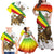 Ethiopia Family Matching Off Shoulder Maxi Dress and Hawaiian Shirt Lion Of Judah Emblem With Cross