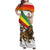 Ethiopia Family Matching Off Shoulder Maxi Dress and Hawaiian Shirt Lion Of Judah Emblem With Cross