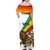 Ethiopia Family Matching Off Shoulder Maxi Dress and Hawaiian Shirt Lion Of Judah Emblem With Cross