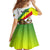 Ethiopia Family Matching Off Shoulder Short Dress and Hawaiian Shirt Lion Of Judah Emblem With Cross