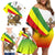 Ethiopia Family Matching Off Shoulder Short Dress and Hawaiian Shirt Lion Of Judah Emblem With Cross