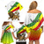 Ethiopia Family Matching Off Shoulder Short Dress and Hawaiian Shirt Lion Of Judah Emblem With Cross