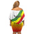 Ethiopia Family Matching Off Shoulder Short Dress and Hawaiian Shirt Lion Of Judah Emblem With Cross