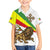 Ethiopia Family Matching Off Shoulder Short Dress and Hawaiian Shirt Lion Of Judah Emblem With Cross