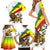 Ethiopia Family Matching Short Sleeve Bodycon Dress and Hawaiian Shirt Lion Of Judah Emblem With Cross