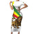 Ethiopia Family Matching Short Sleeve Bodycon Dress and Hawaiian Shirt Lion Of Judah Emblem With Cross