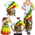 Ethiopia Family Matching Summer Maxi Dress and Hawaiian Shirt Lion Of Judah Emblem With Cross