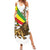 Ethiopia Family Matching Summer Maxi Dress and Hawaiian Shirt Lion Of Judah Emblem With Cross