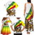 Ethiopia Family Matching Tank Maxi Dress and Hawaiian Shirt Lion Of Judah Emblem With Cross