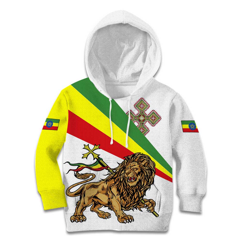 Ethiopia Kid Hoodie Lion Of Judah Emblem With Cross