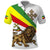 Ethiopia Polo Shirt Lion Of Judah Emblem With Cross - Wonder Print Shop