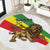 Ethiopia Round Carpet Lion Of Judah Emblem With Cross