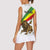 Ethiopia Women Sleeveless Polo Shirt Lion Of Judah Emblem With Cross