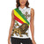 Ethiopia Women Sleeveless Polo Shirt Lion Of Judah Emblem With Cross