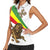 Ethiopia Women Sleeveless Polo Shirt Lion Of Judah Emblem With Cross