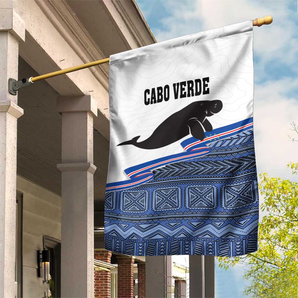 Cape Verde Manatee Garden Flag Pattern With Flag Color - Wonder Print Shop