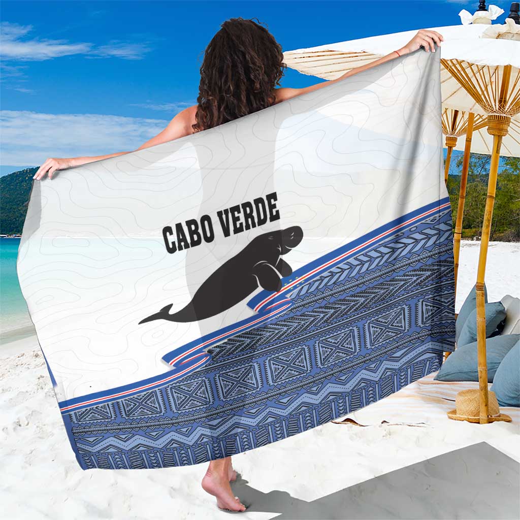 Cape Verde Manatee Sarong Pattern With Flag Color - Wonder Print Shop