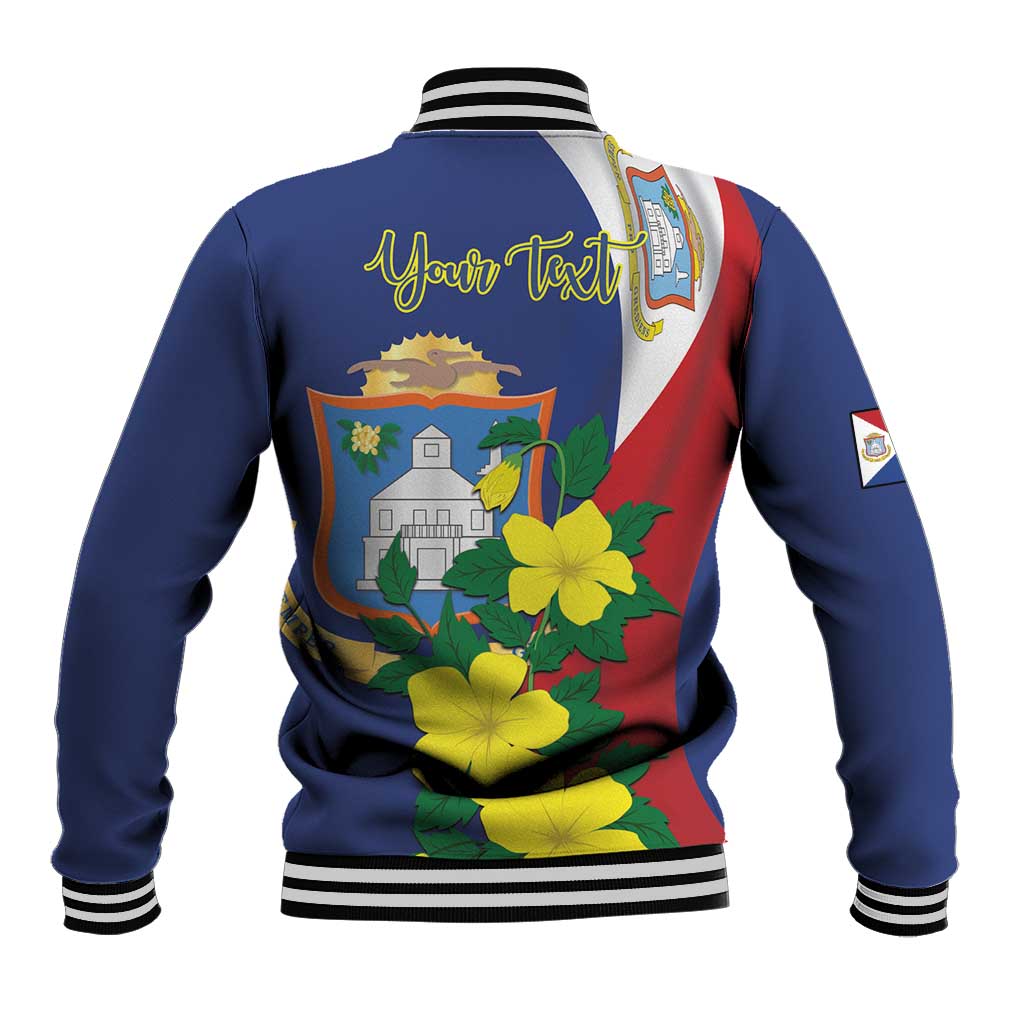 Personalized Sint Maarten Flag Day Baseball Jacket 40th Anniversary Semper Progrediens