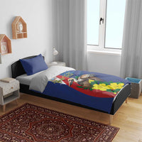 Personalized Sint Maarten Flag Day Bedding Set 40th Anniversary Semper Progrediens