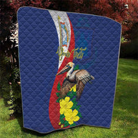 Personalized Sint Maarten Flag Day Quilt 40th Anniversary Semper Progrediens