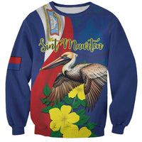 Personalized Sint Maarten Flag Day Sweatshirt 40th Anniversary Semper Progrediens