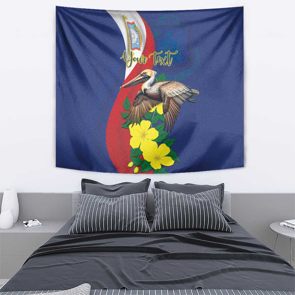 Personalized Sint Maarten Flag Day Tapestry 40th Anniversary Semper Progrediens