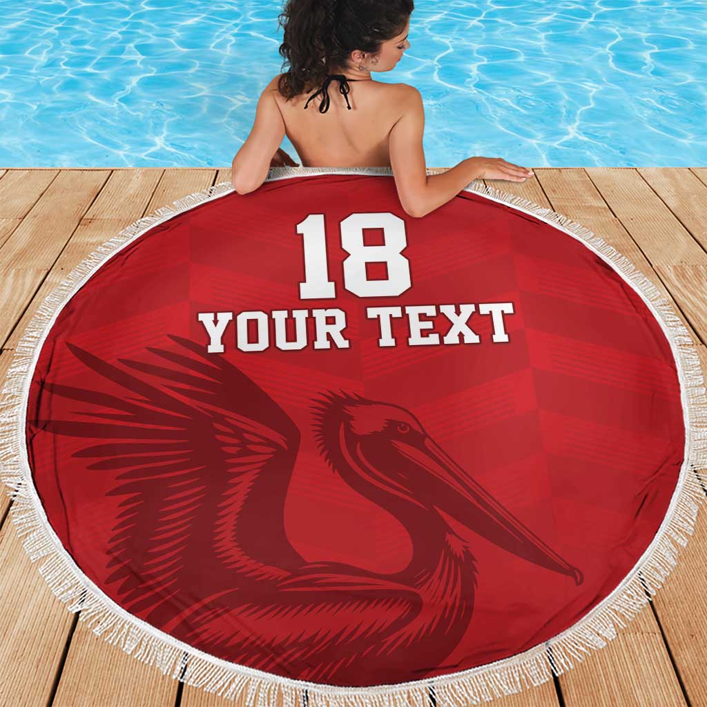 Custom Sint Maarten Football Red Version Beach Blanket Go Champion