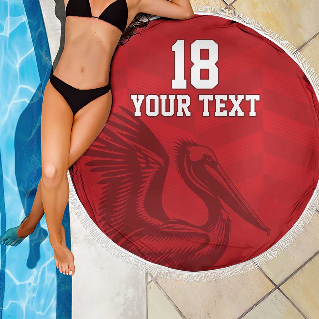 Custom Sint Maarten Football Red Version Beach Blanket Go Champion