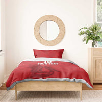 Custom Sint Maarten Football Red Version Bedding Set Go Champion