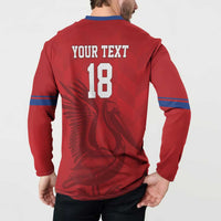 Custom Sint Maarten Football Red Version Button Sweatshirt Go Champion