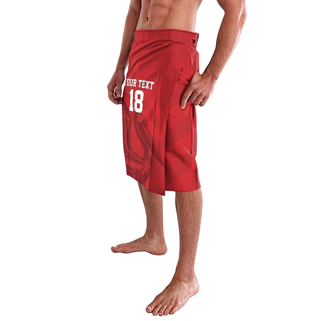Custom Sint Maarten Football Red Version Lavalava Go Champion