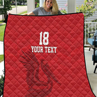 Custom Sint Maarten Football Red Version Quilt Go Champion
