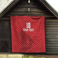 Custom Sint Maarten Football Red Version Quilt Go Champion