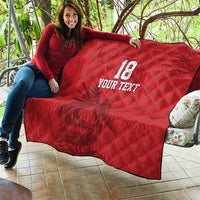 Custom Sint Maarten Football Red Version Quilt Go Champion