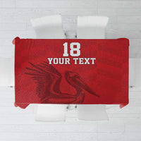 Custom Sint Maarten Football Red Version Tablecloth Go Champion