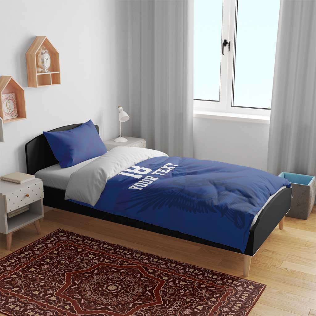 Custom Sint Maarten Football Blue Version Bedding Set Go Champion