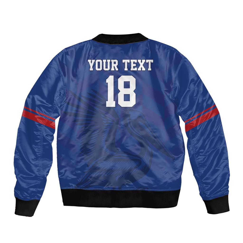 Custom Sint Maarten Football Blue Version Bomber Jacket Go Champion