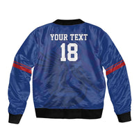 Custom Sint Maarten Football Blue Version Bomber Jacket Go Champion