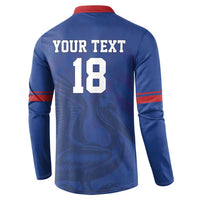 Custom Sint Maarten Football Blue Version Button Sweatshirt Go Champion