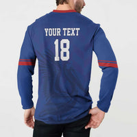 Custom Sint Maarten Football Blue Version Button Sweatshirt Go Champion