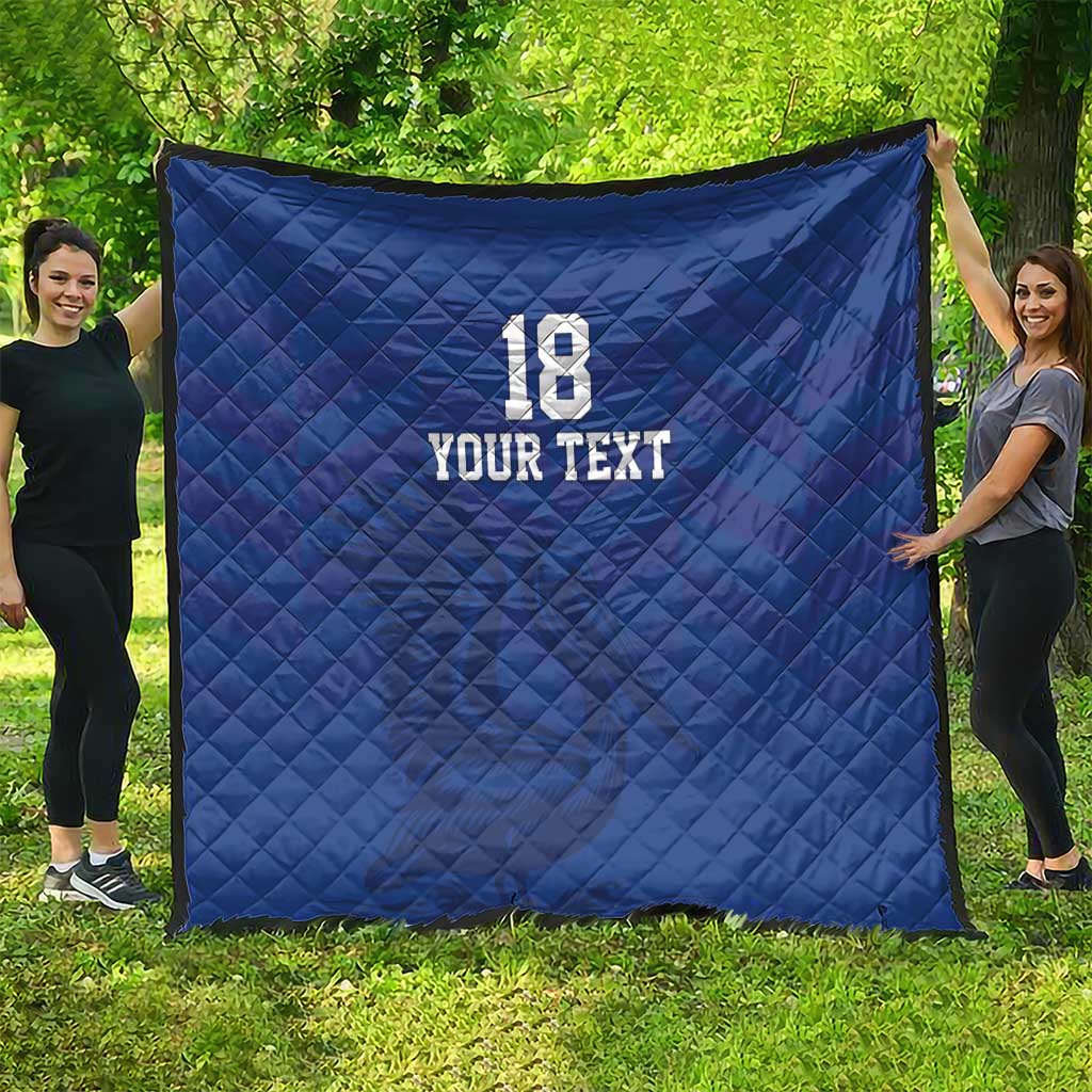 Custom Sint Maarten Football Blue Version Quilt Go Champion