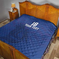 Custom Sint Maarten Football Blue Version Quilt Go Champion