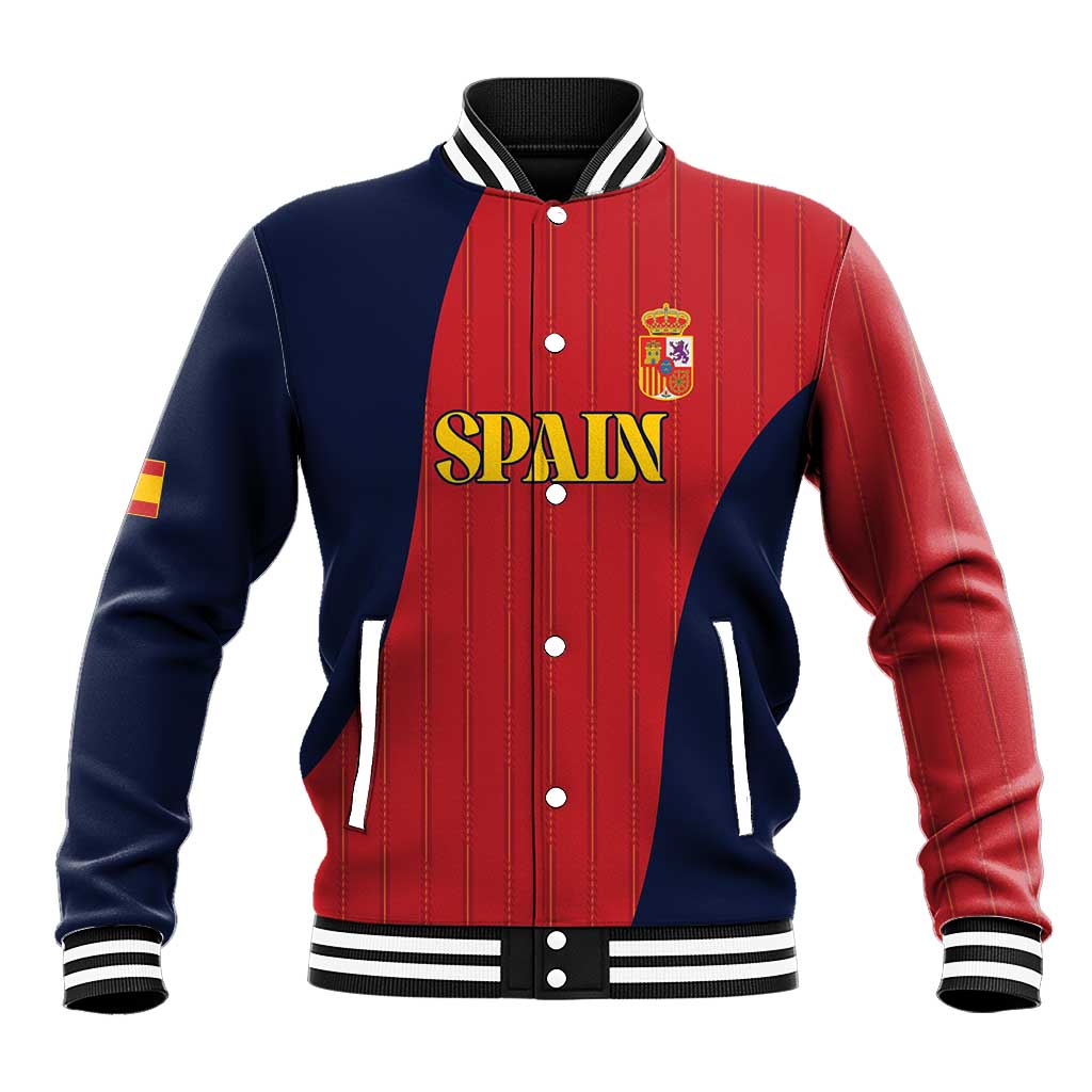Custom Spain Football Baseball Jacket La Roja National Pride